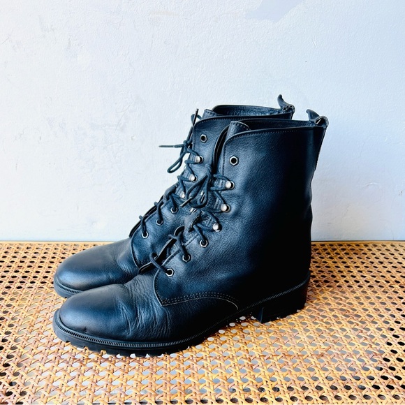 Vintage Eddie Bauer All Leather Combat Boots - Picture 1 of 12